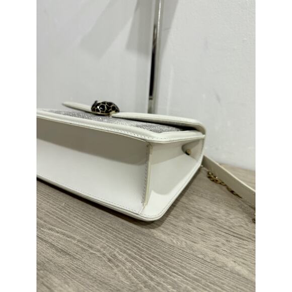 NWT Bvlgari Diamond Blast Leather Serpenti Shoulder Bag w/ Crossbody Chain Strap - Picture 11 of 16